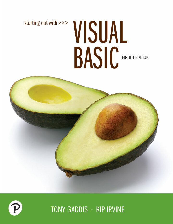 Starting Out With Visual Basic 8th Edition